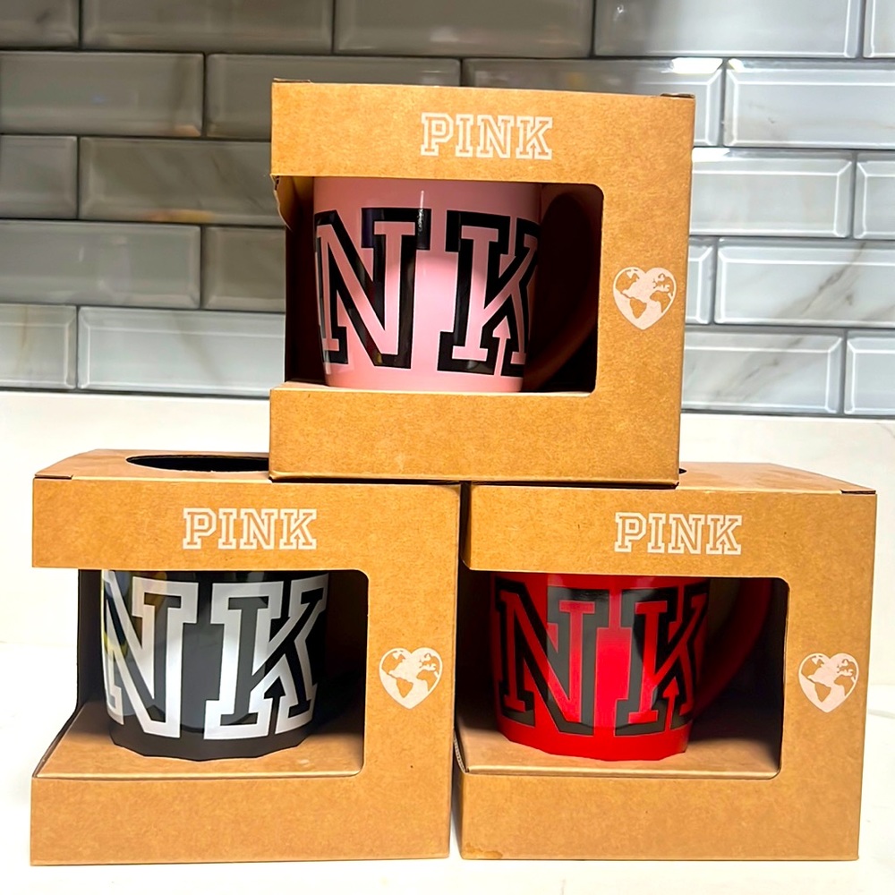 3PCS VICTORIA’S SECRET PINK COFFEE MUG